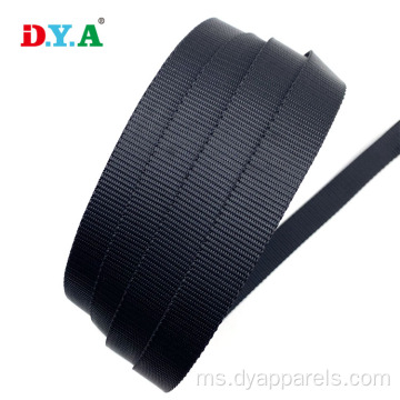 Tali Nilon Tahan Berkemut Webbing 25mm Hitam Nilon Hapbing